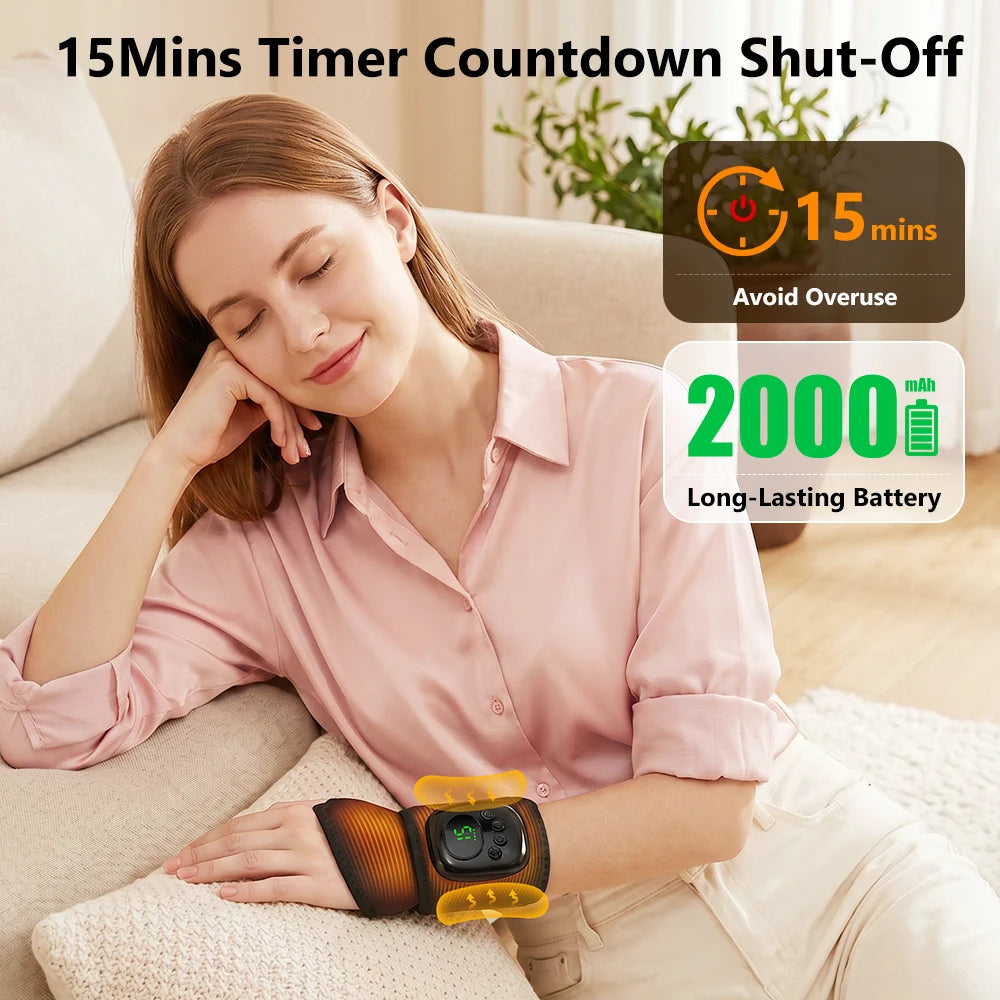 Cordless Heated Air Compression Wrist Massager