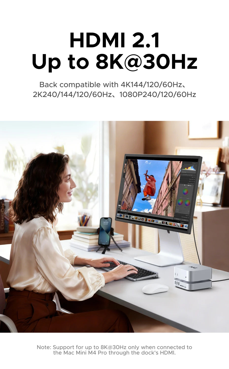 40Gbps Docking Station with M.2 NVMe SSD Case for Mac Mini - 11