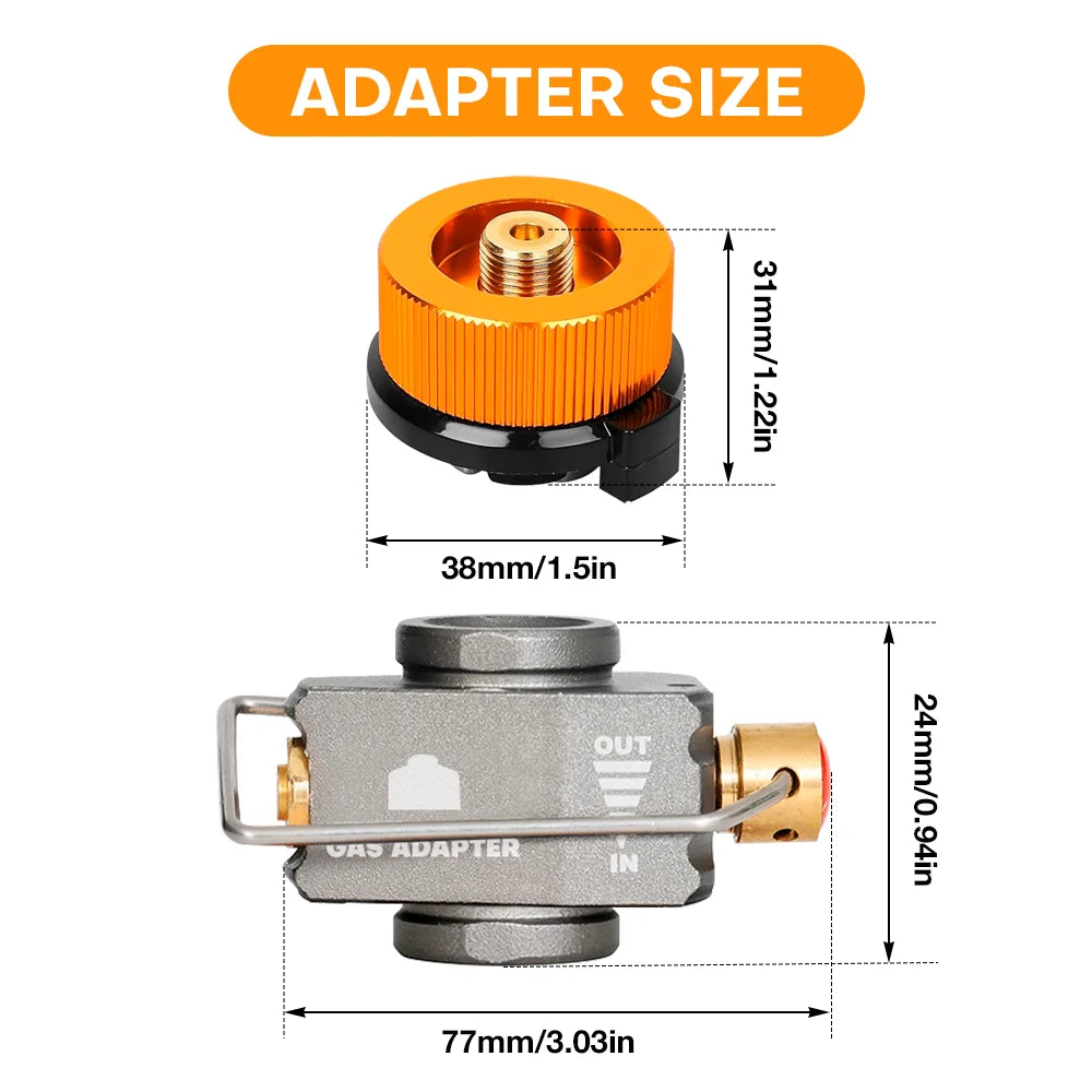 Portable Outdoor Camping Gas Canister Refill Adapter - 2