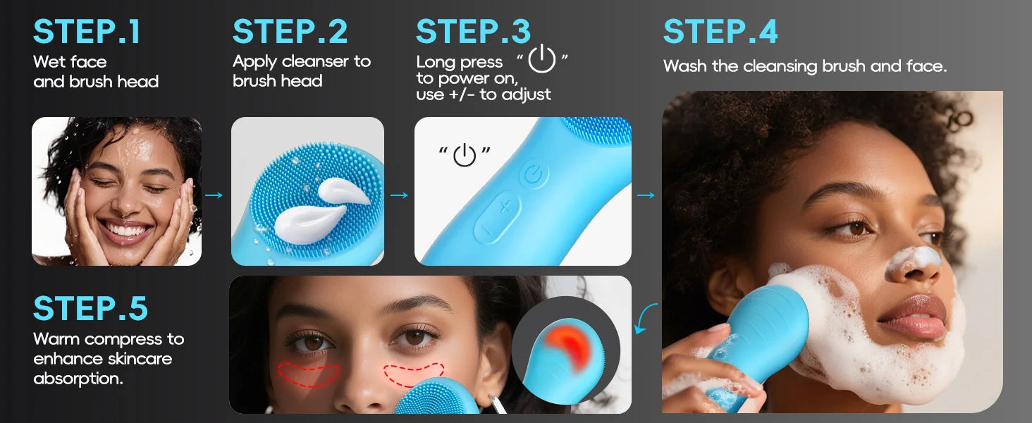3-in-1 Oral Hygiene Kit: Flosser, Toothbrush & Facial Cleanser - 27