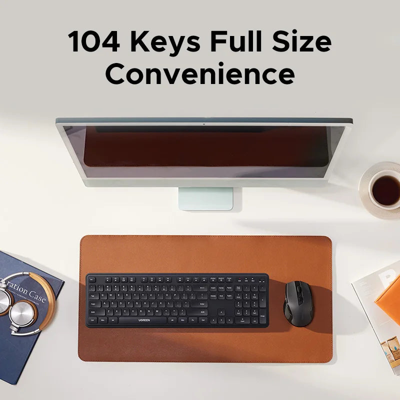 Ultra-Slim 2.4G Wireless 104-Key Full-Size Keyboard - 5