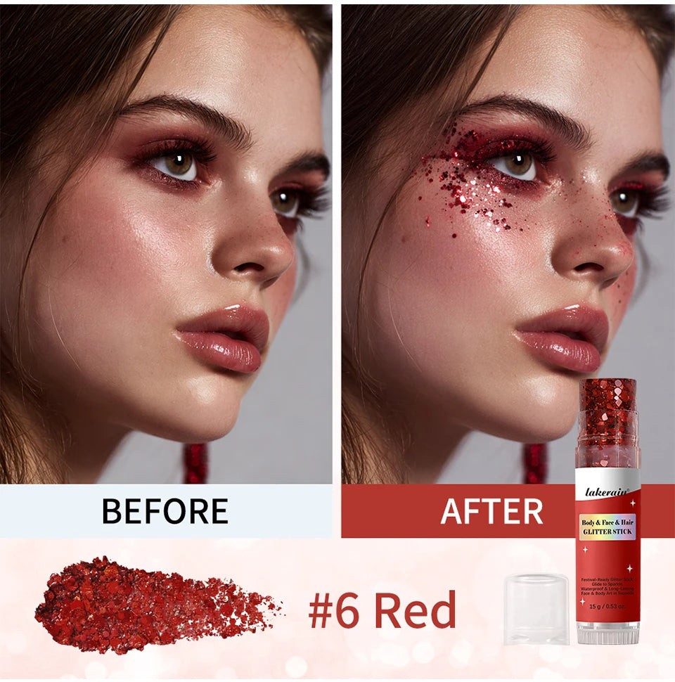 Glitter Highlighter Stick for Face Body and Hair