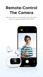 Wireless Open-Ear Bluetooth 5.4 Earbuds with Smart LCD Charging Case