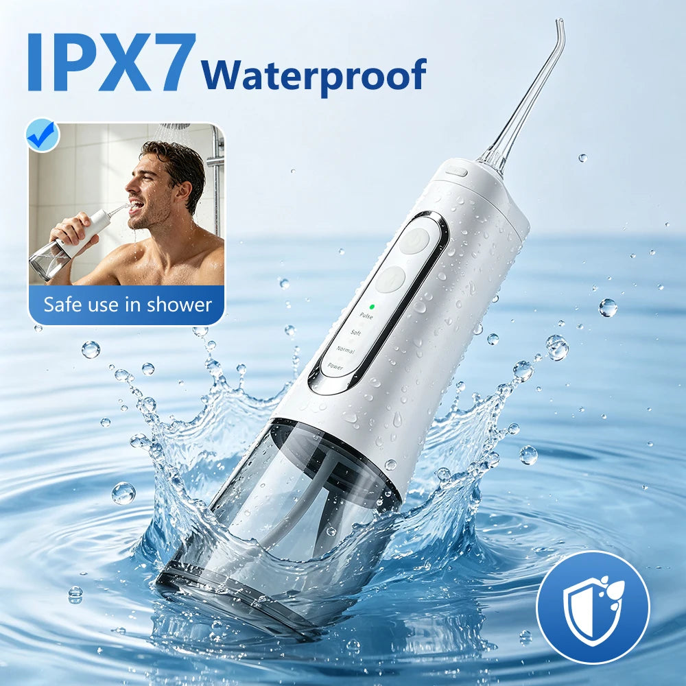 Cordless Water Dental Flosser with 4 Cleaning Modes