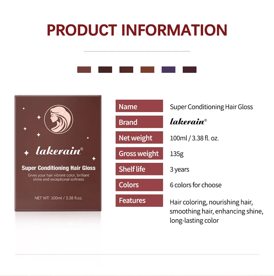 Conditioning Hair Gloss for Vibrant Color and Shine