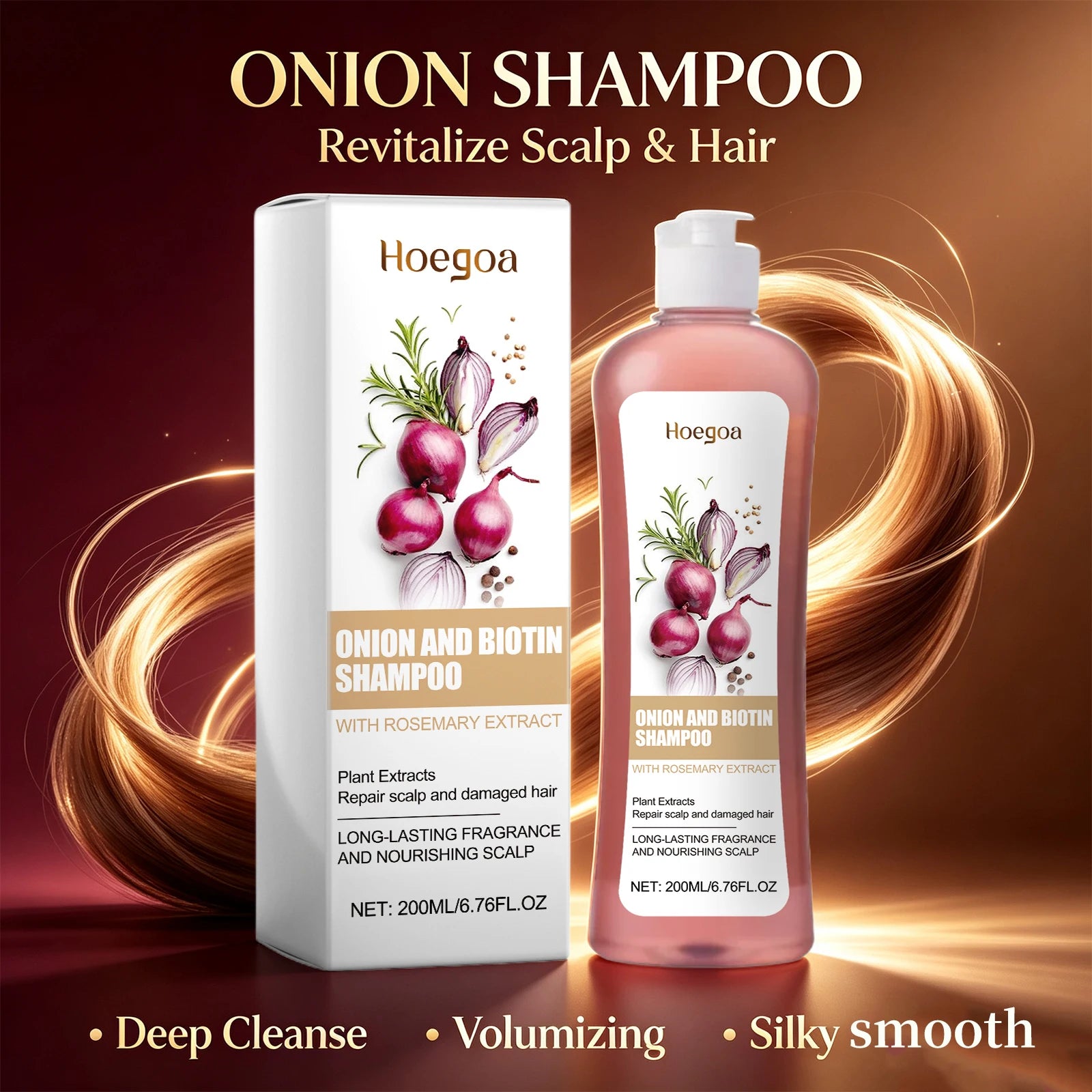 Onion and Biotin Shampoo for Hair Growth and Scalp Repair - 4