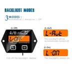 Digital Engine Tachometer and Hour Meter Gauge for Spark Ignition Engines