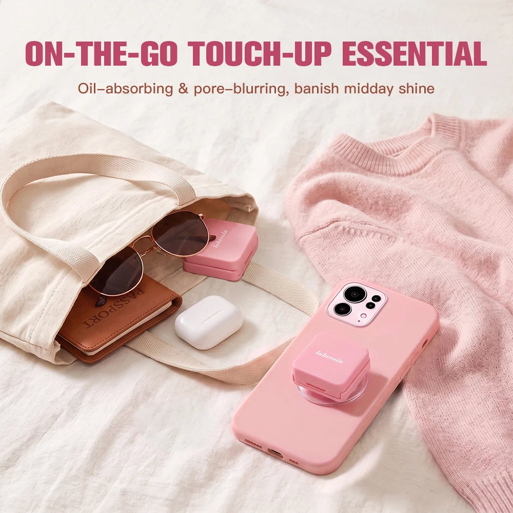 2-in-1 Matte Pressed Powder and Phone Grip with Mirror