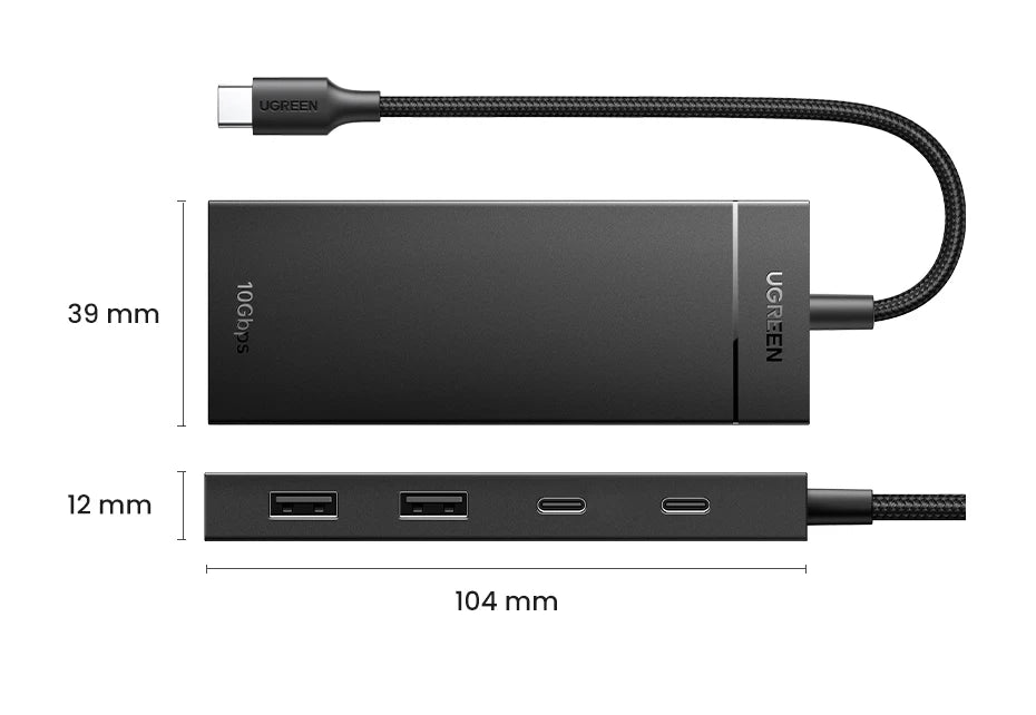 4-Port USB-C 3.2 Gen 2 Hub 10Gbps Multiport Adapter - 23