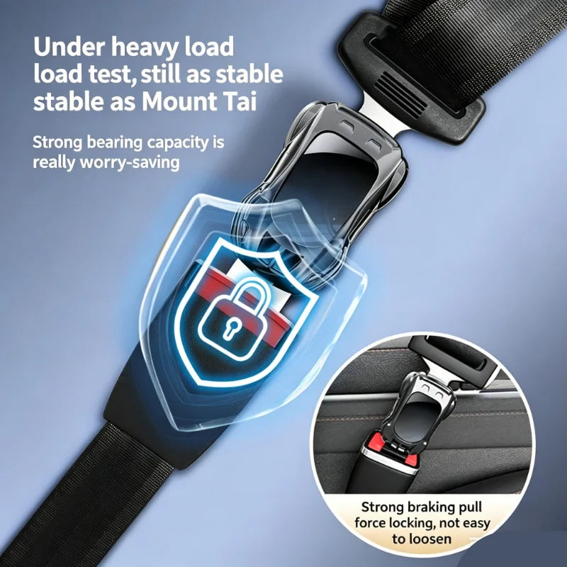 Universal Car Seat Belt Extender Buckle Clip 2 Piece Set