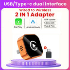 2 In 1 Wireless CarPlay and Android Auto Adapter Bluetooth 5.0 Dongle
