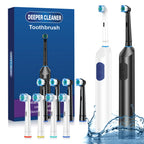 Rechargeable Electric Toothbrush with 5 Modes and 4 Brush Heads