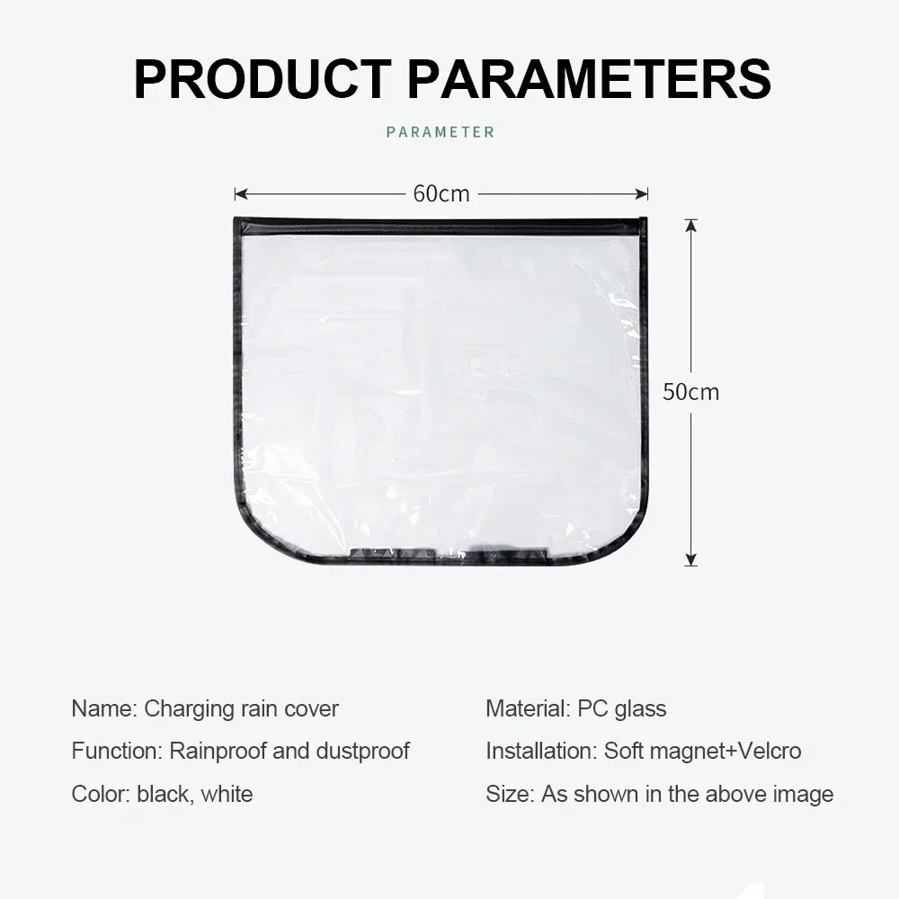 Universal EV Charging Port Rainproof Dustproof Cover with Magnetic Strip