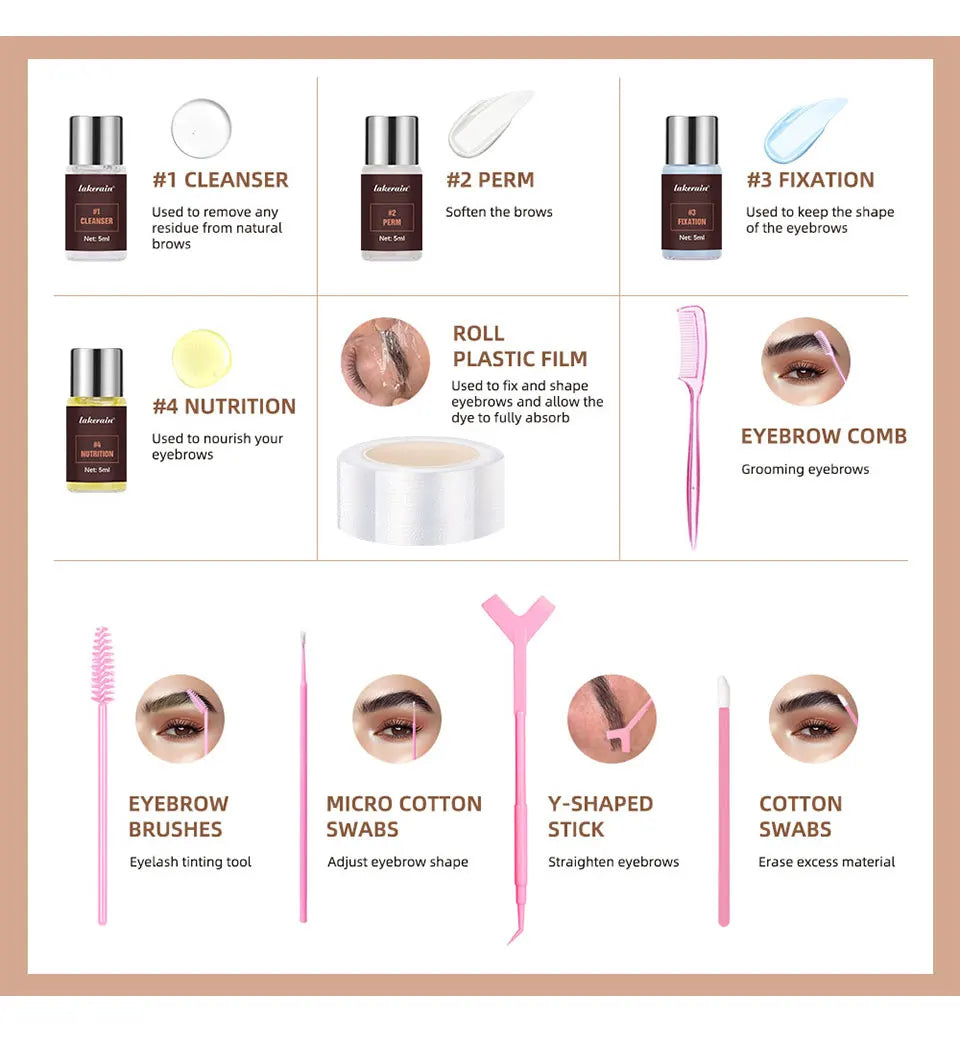Professional Eyebrow Lamination Lifting and Shaping Kit - 11