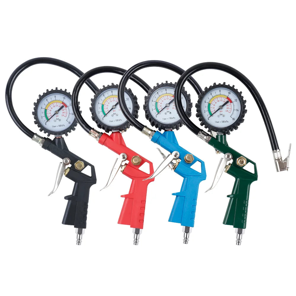 3-in-1 Tire Pressure Gauge and Inflator with EU Connector
