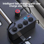 120W 7-in-1 Car Cigarette Lighter Socket Splitter with PD and USB