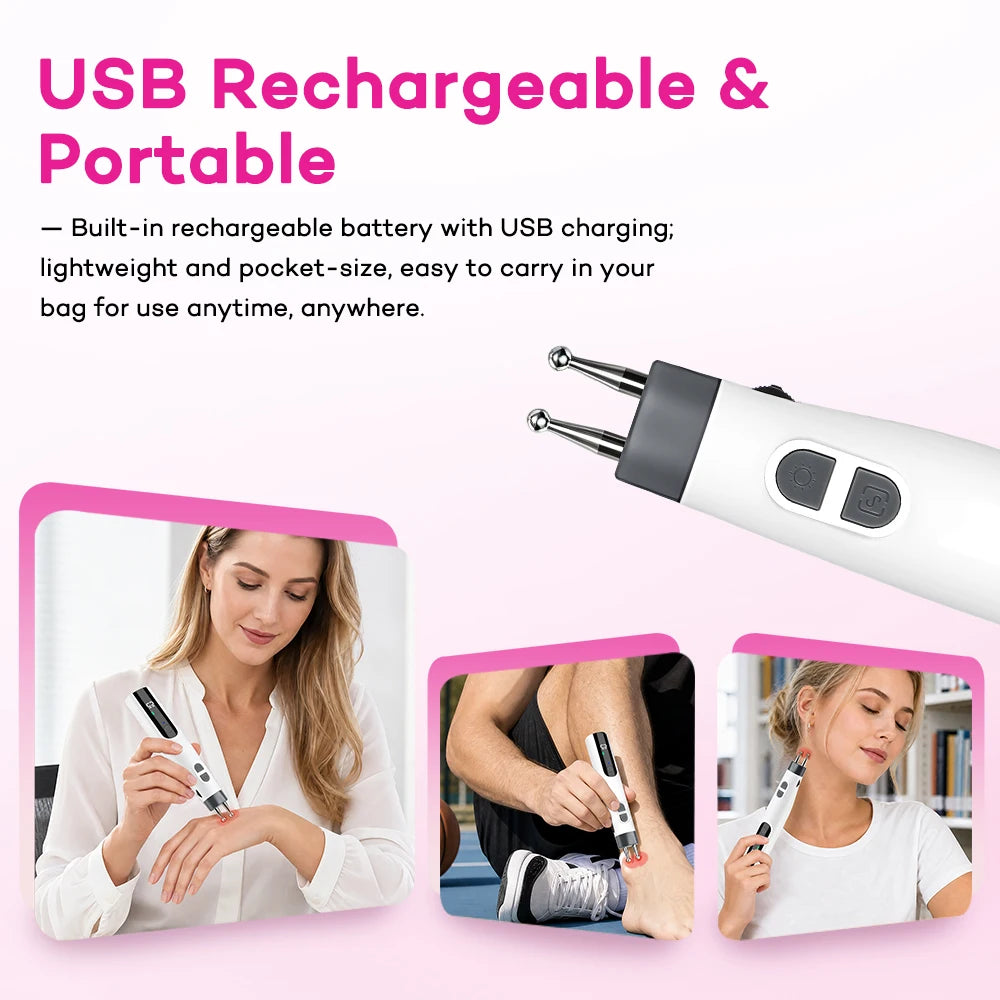 Digital Handheld Precision Massage Pen for Face and Body