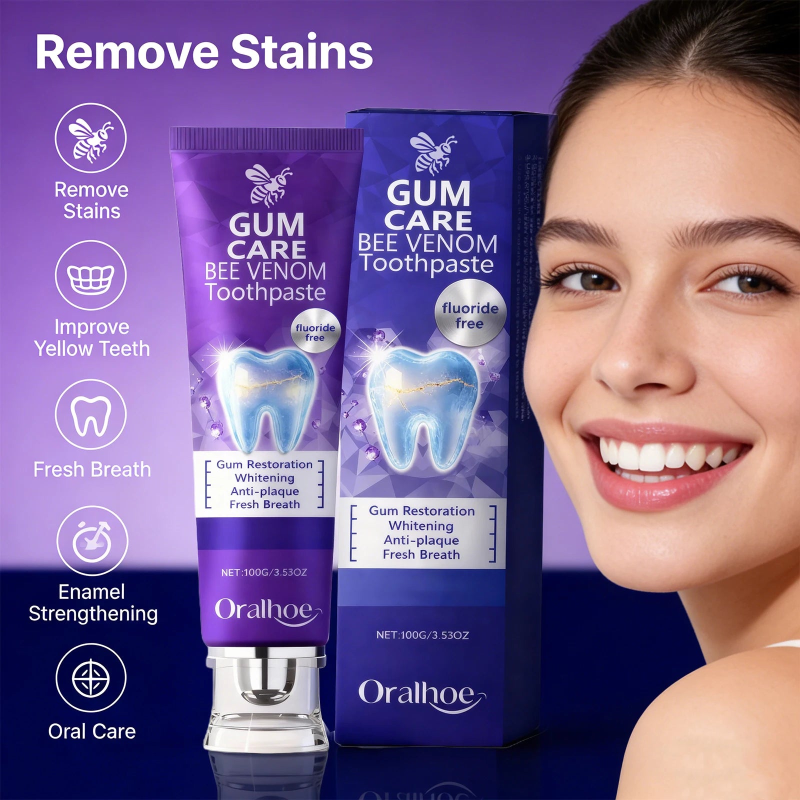 Bee Venom Gum Care and Teeth Whitening Toothpaste - 6