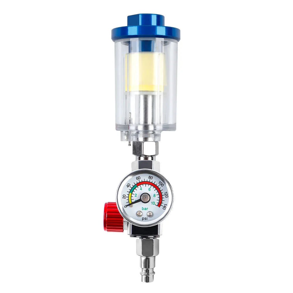 1/4" Air Compressor Filter and Pressure Regulator for Spray Guns