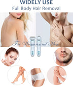 2-in-1 Electric Shaver for Women Wet and Dry Hair Remover