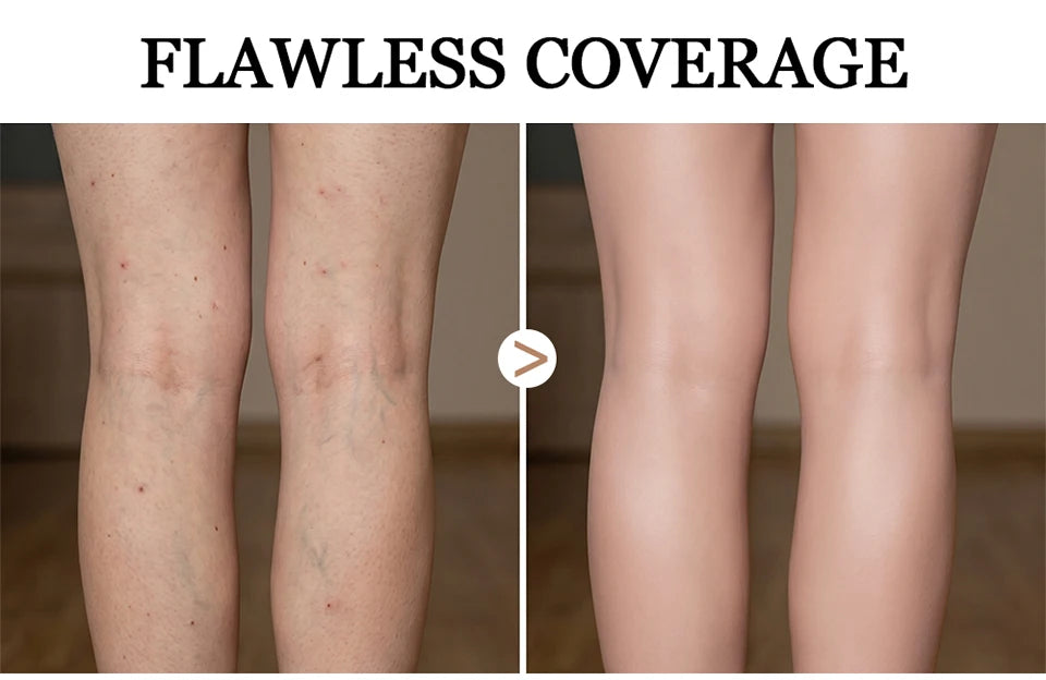 Waterproof Leg and Body Foundation with Application Glove
