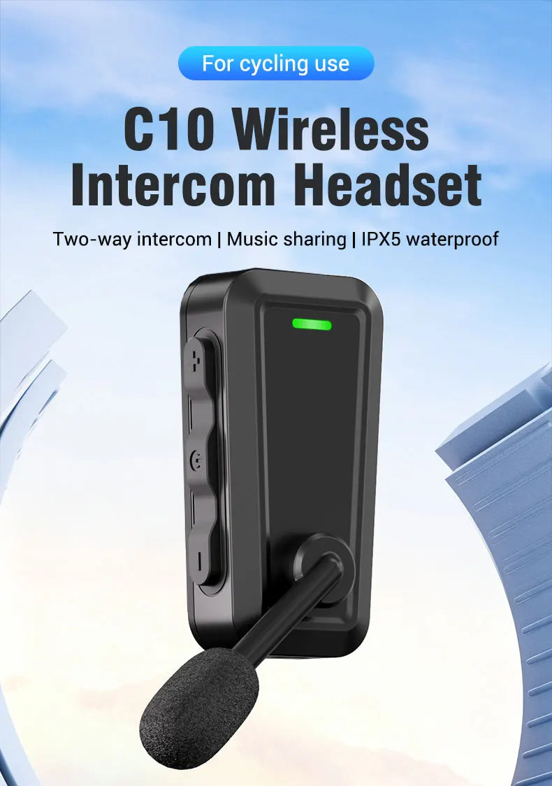 Bluetooth 6.0 Motorcycle Helmet Intercom Headset - 7