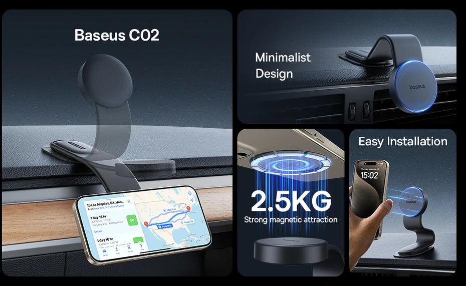 Magnetic Foldable Car Phone Holder for Dashboard - 8