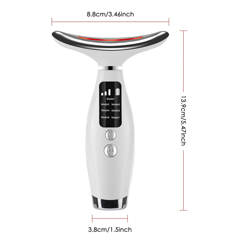 LED Face and Neck Skin Tightening Massage Device