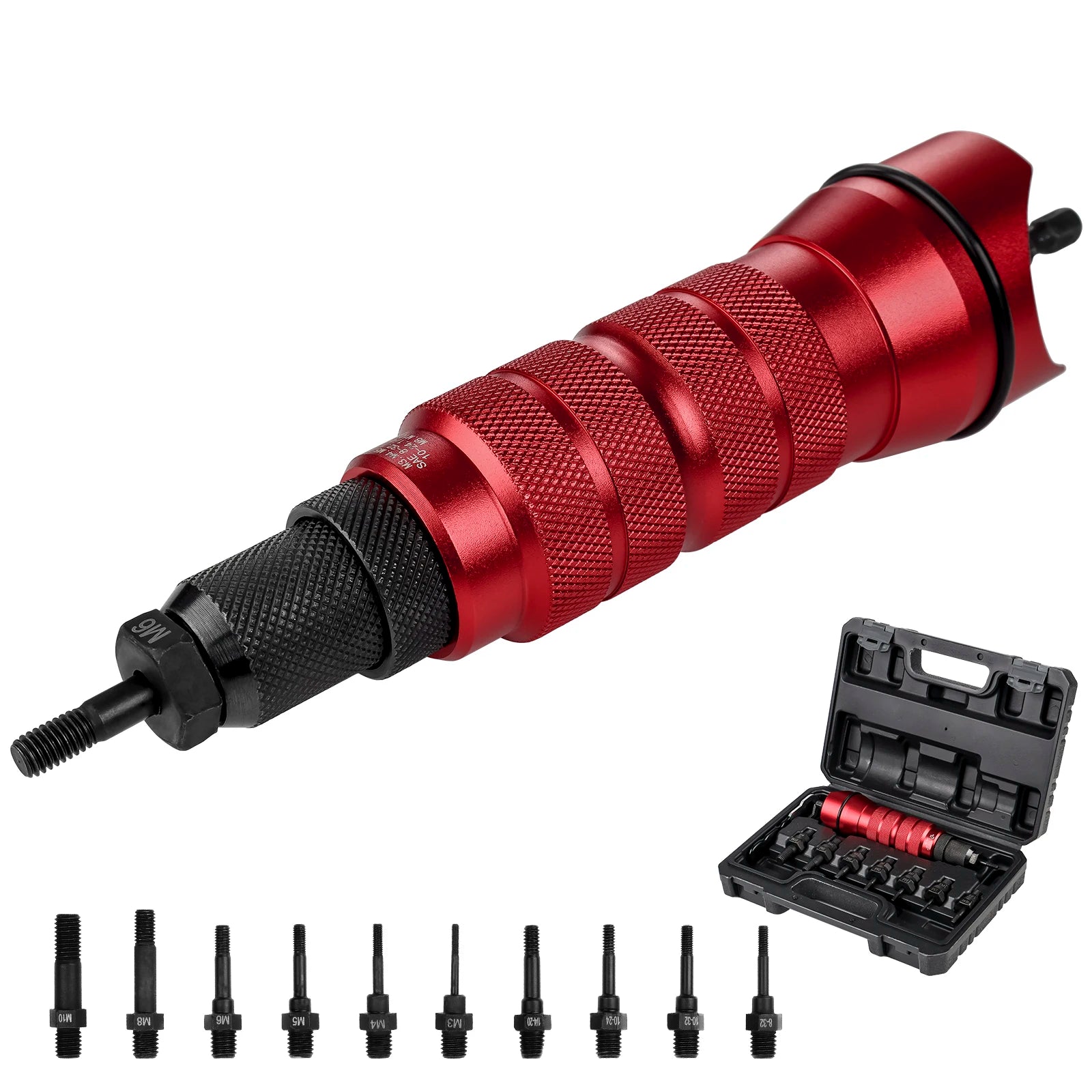 Electric Drill Rivet Nut Gun Adapter Tool Kit - 8