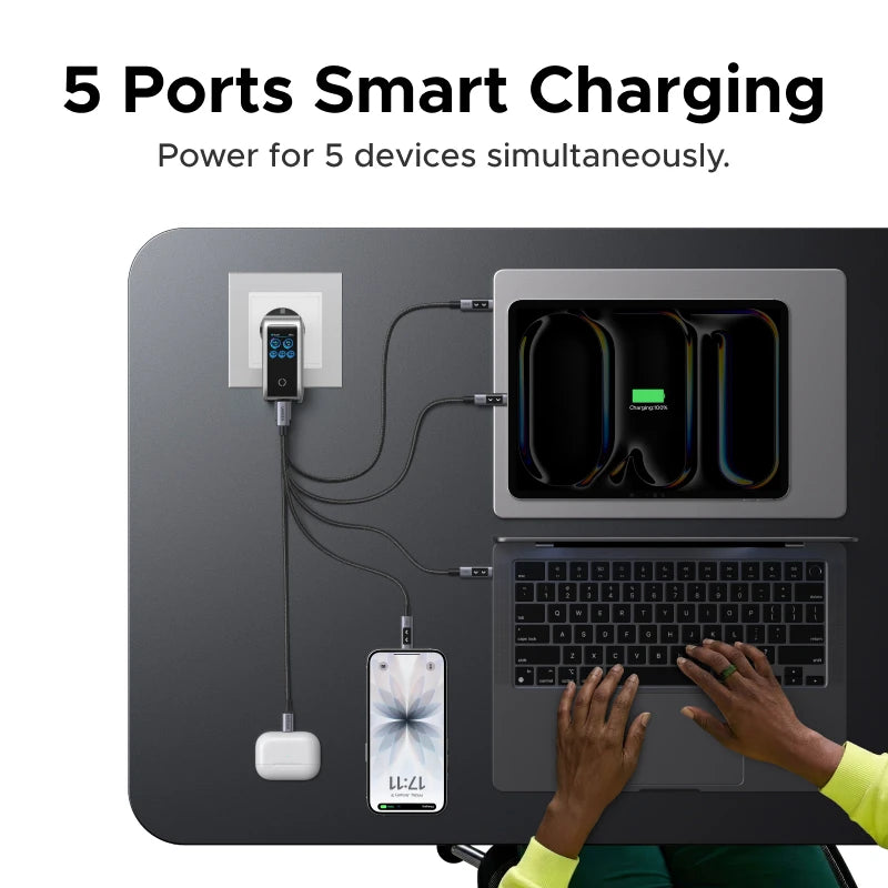160W GaN Fast Charger with Digital Power Display