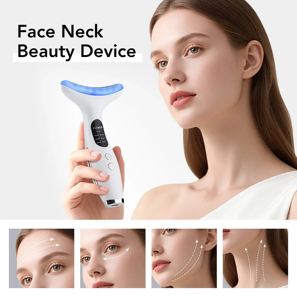 7-Color LED Neck and Face Skin Tightening Massager - 4