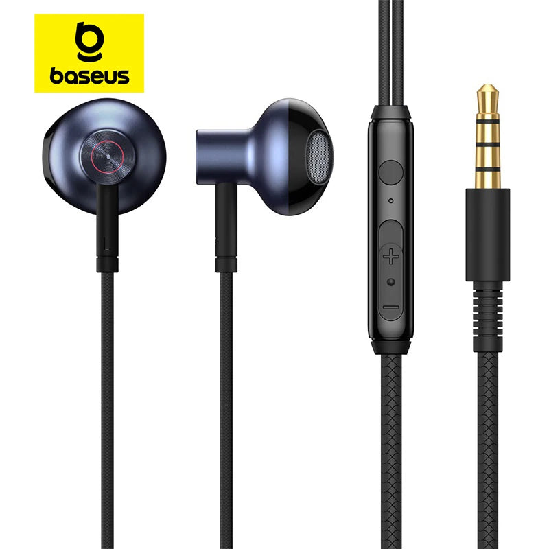 Wired In-Ear Headphones with 3.5mm Jack and Microphone
