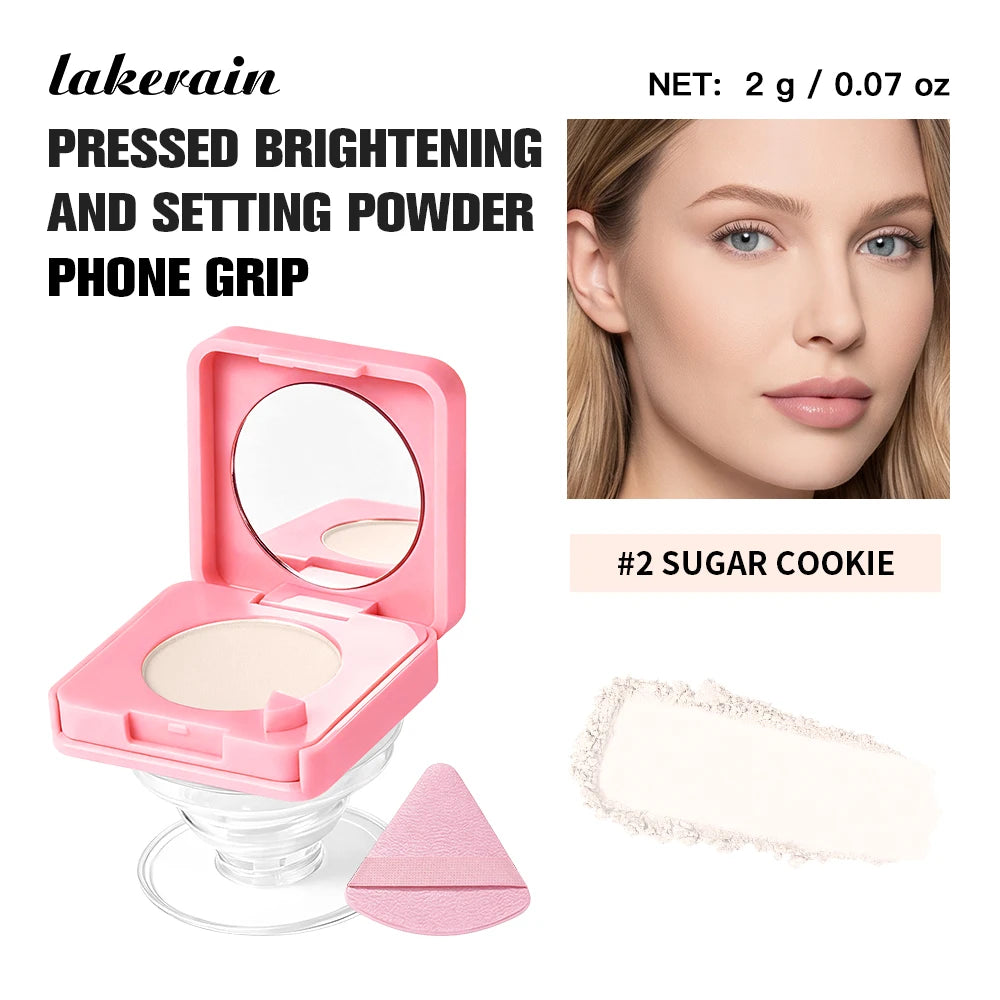2-in-1 Matte Pressed Powder and Phone Grip with Mirror