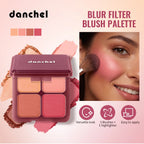 4-Shade Matte and Shimmer Blush Palette