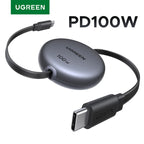 100W Retractable USB-C to USB-C Fast Charging Cable