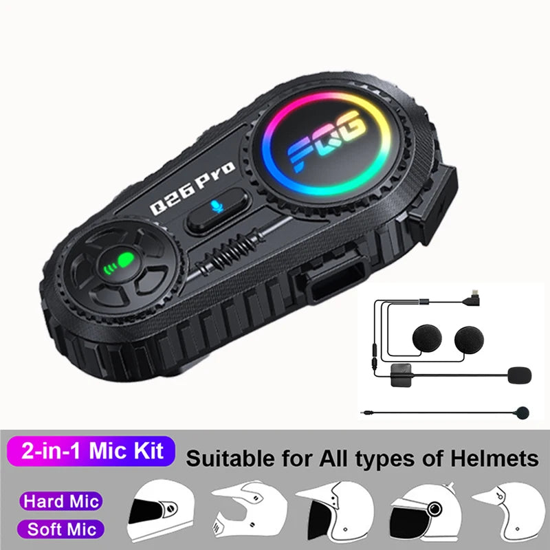 Bluetooth 6.0 Motorcycle Helmet Intercom Headset - 20
