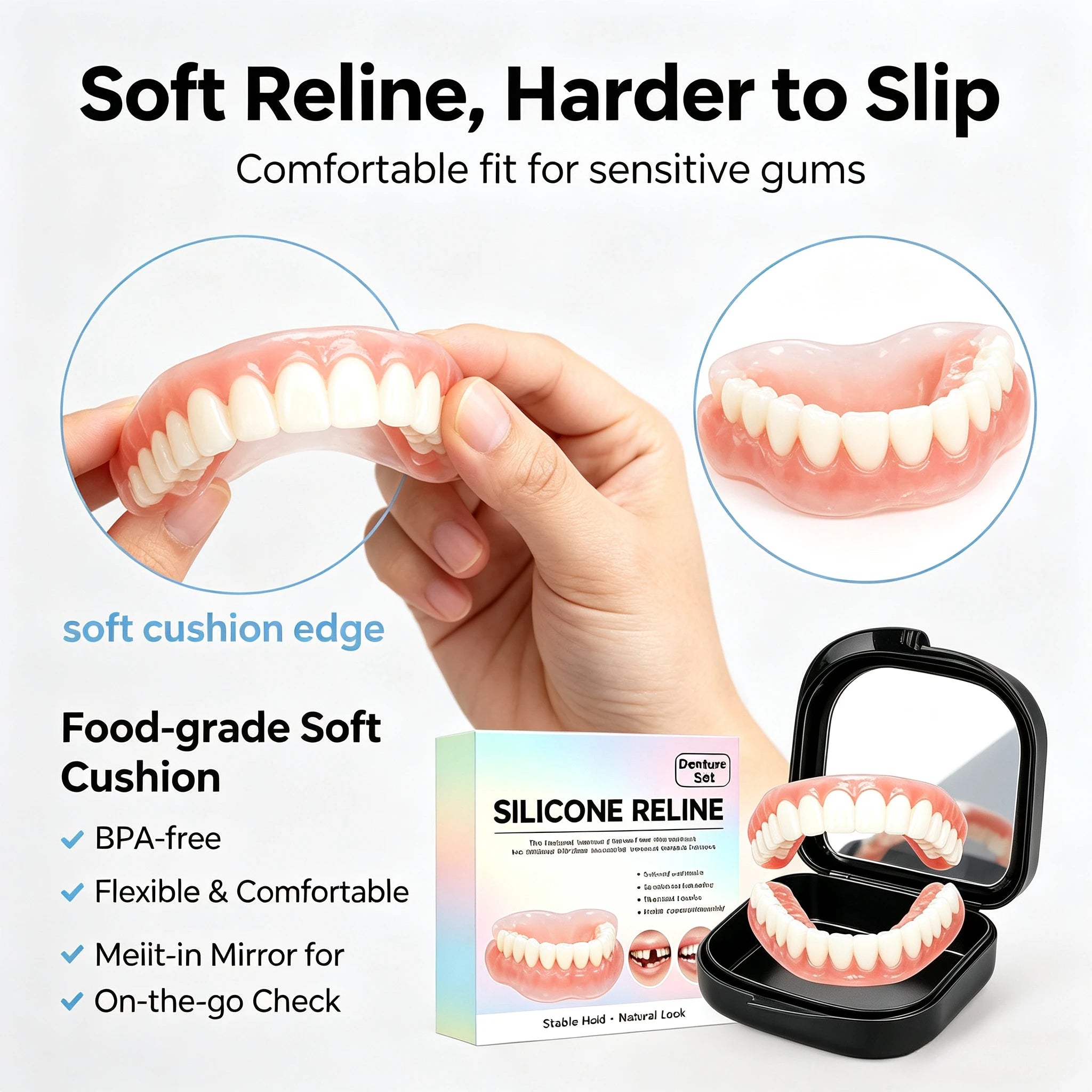 Comfort Fit Silicone Denture Set for Natural Smile - 2