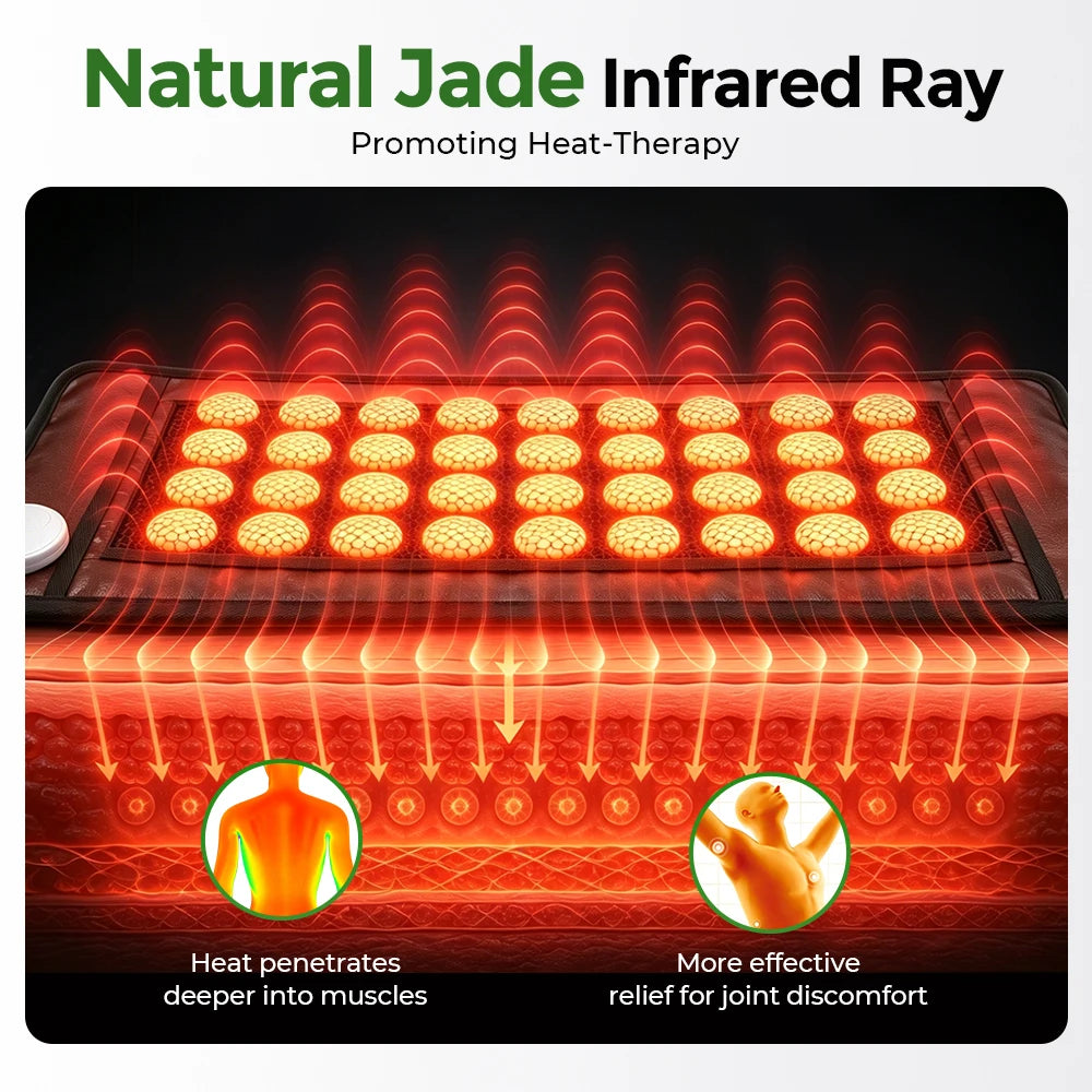 Natural Jade Stone Heating Pad for Pain Relief and Relaxation - 3