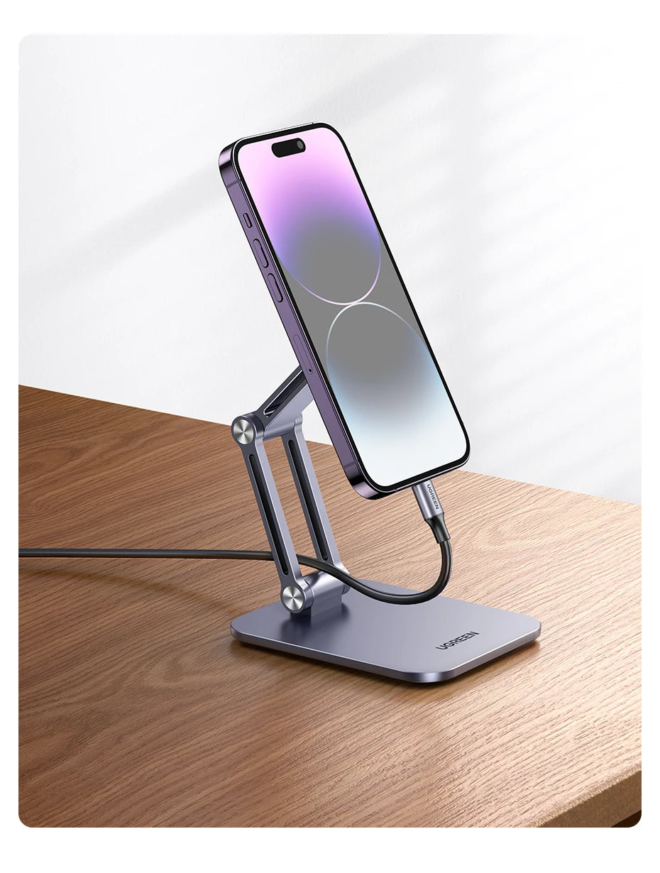 Adjustable Magnetic Aluminum Phone Stand for Desk
