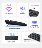 Ultra-Slim 2.4G Wireless Keyboard for PC and Laptop