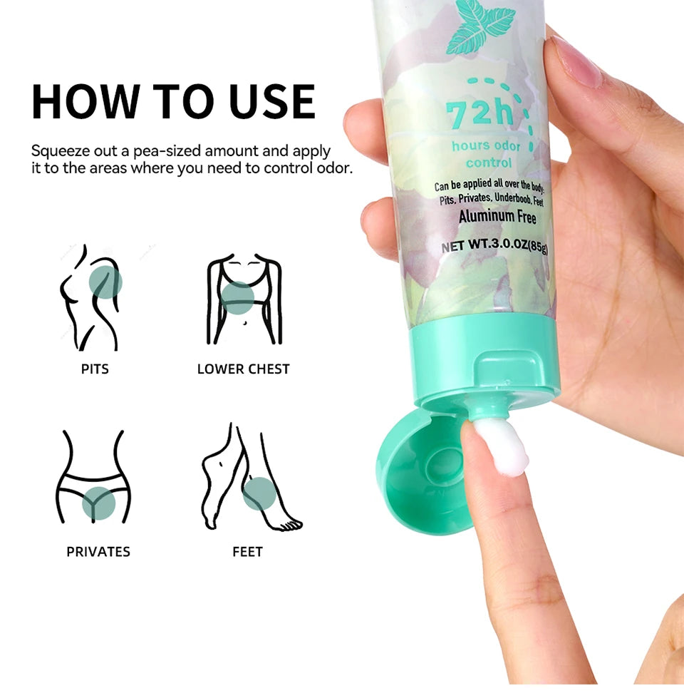 Long-Lasting Invisible Body Deodorant Cream