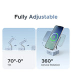 Qi2 2-in-1 Magnetic Wireless Charging Stand for Phones and Earbuds