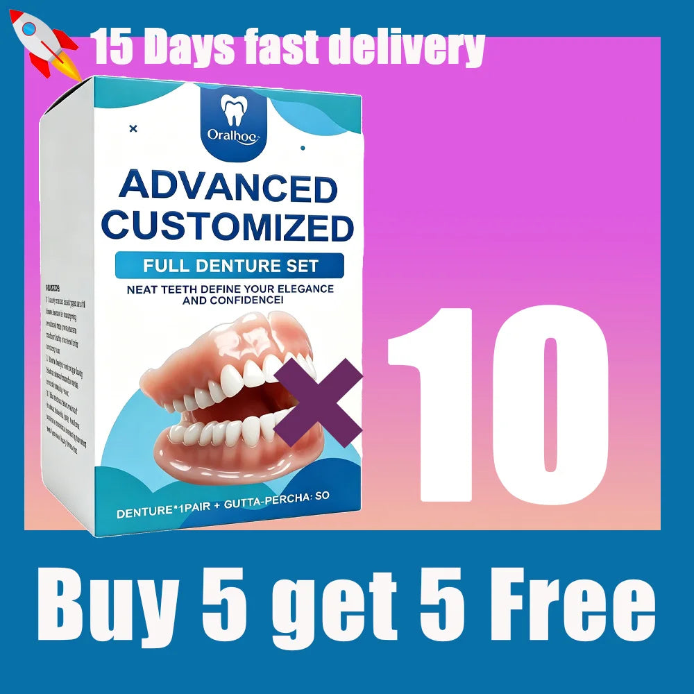 Realistic Temporary Denture Set for a Confident Smile