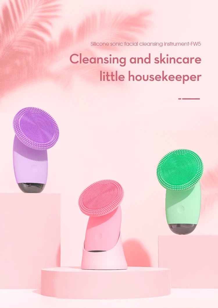 Electric Silicone Facial Cleansing Brush for Pore Cleaning - 7