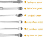 Stainless Steel Ear Wax Removal Cleaning Tool Kit with Storage Case