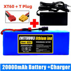 48V 20Ah Lithium-Ion E-Bike Battery Pack with Charger