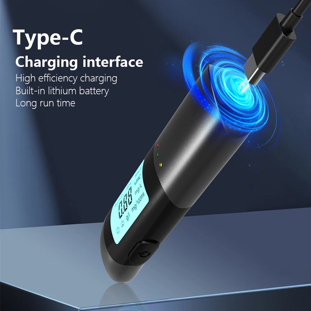 Portable Digital Breath Alcohol Tester with LCD Display