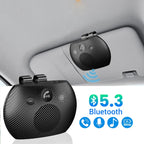 Bluetooth 5.4 Handsfree Car Kit Dual 3W Speakerphone Sun Visor Mount