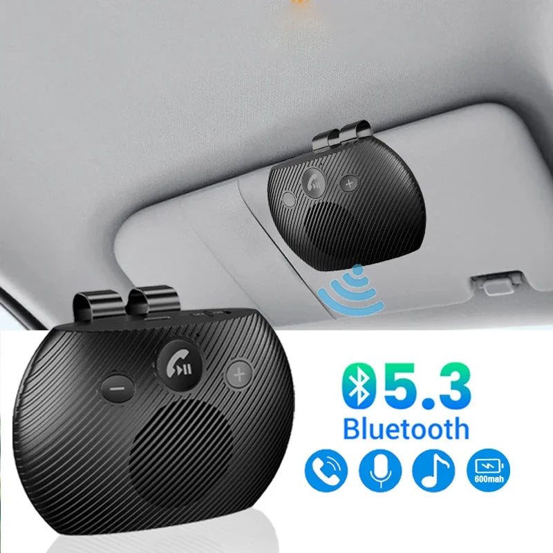 Bluetooth 5.4 Handsfree Car Kit Dual 3W Speakerphone Sun Visor Mount