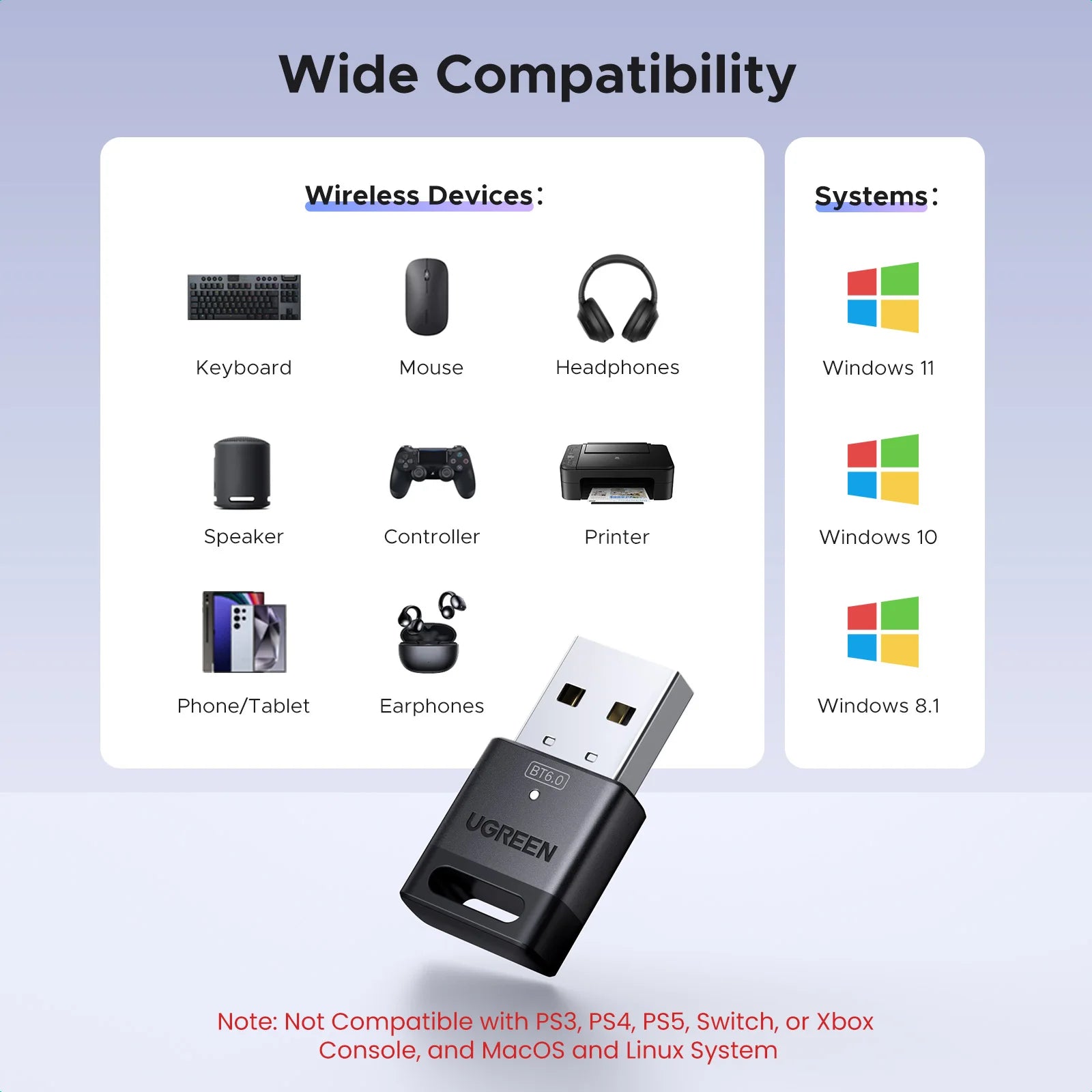 Bluetooth 5.4 USB Adapter for PC Wireless Connectivity - 4